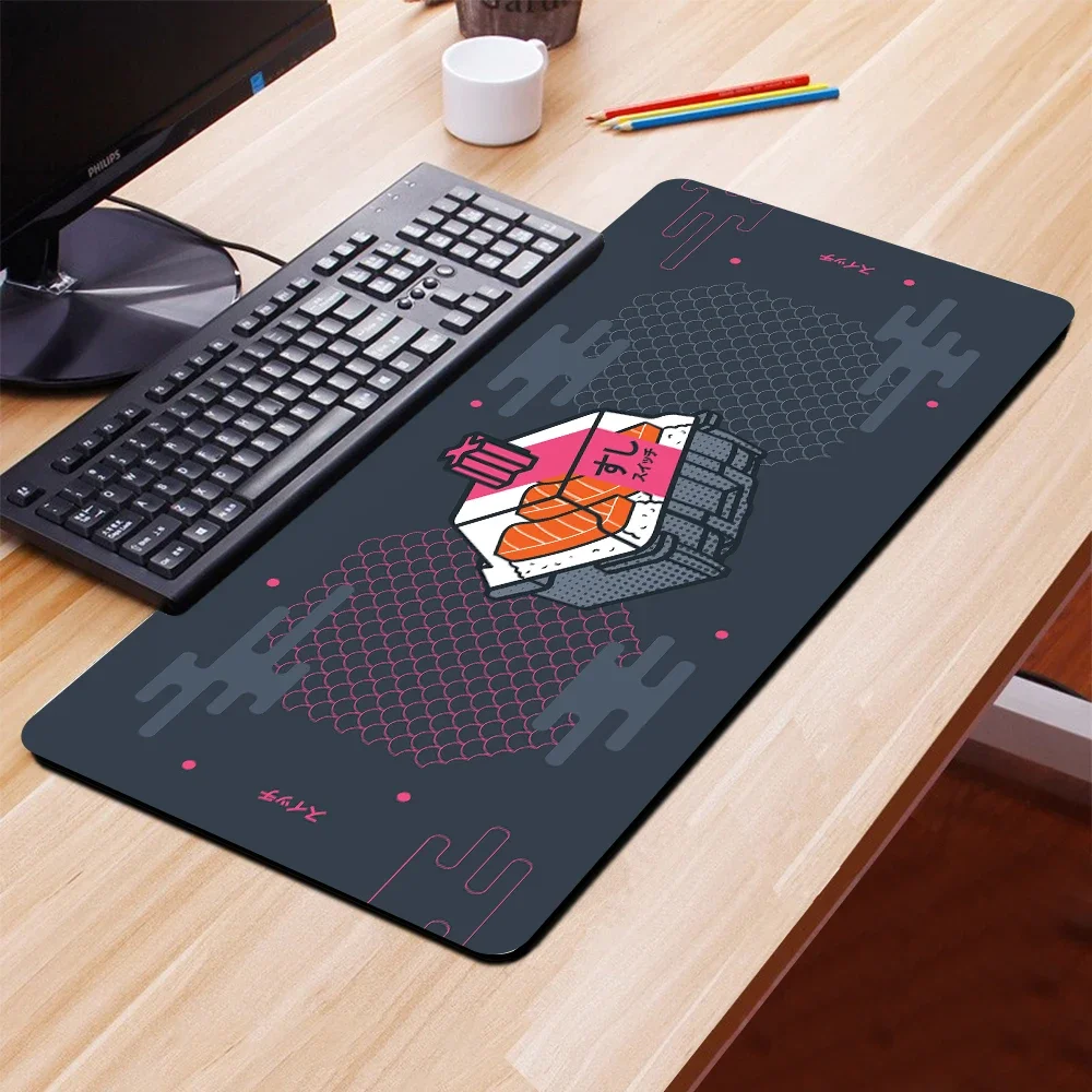 Mouse Pad 40*90 Desktop Mat Extended Desk Japanese Sushi Anime Mousepad Latop Table Carpet Pc Gamer Computer Mat Gaming Game Mat