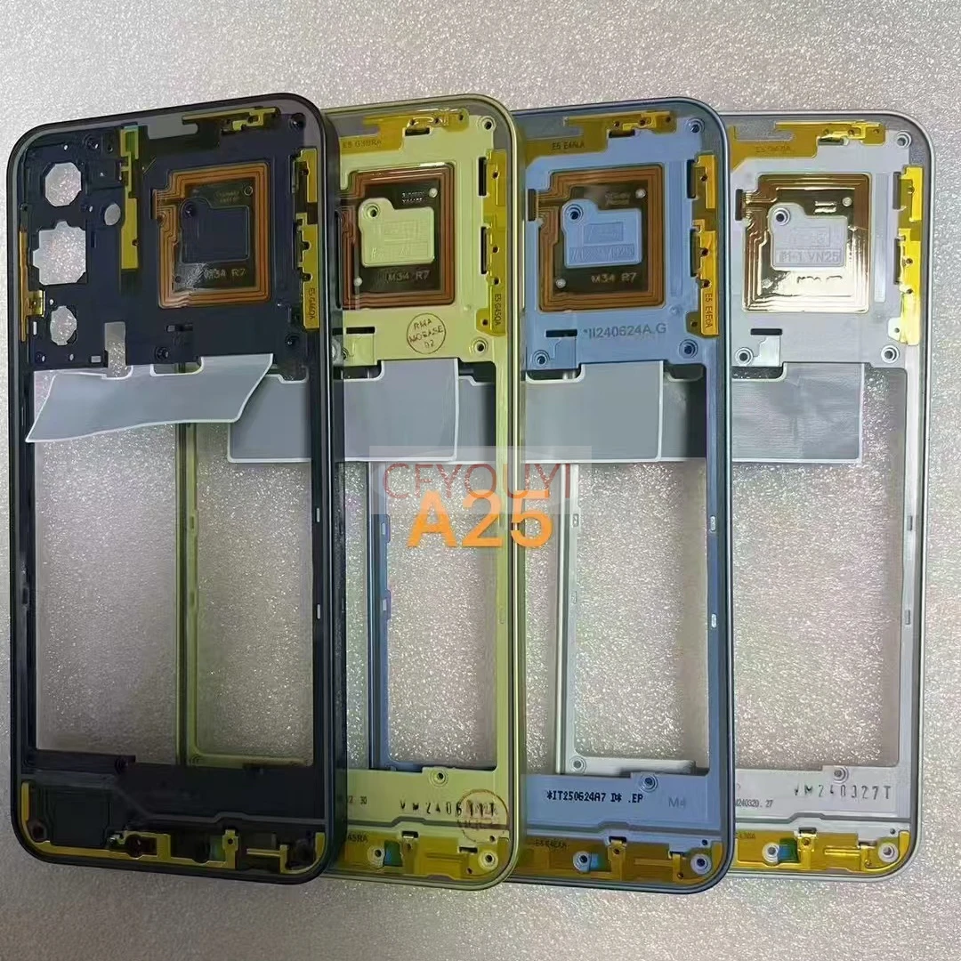For Samsung Galaxy A25 Mid Middle Plate Frame Housing Parts Frame Bezel Plate Replacement Part