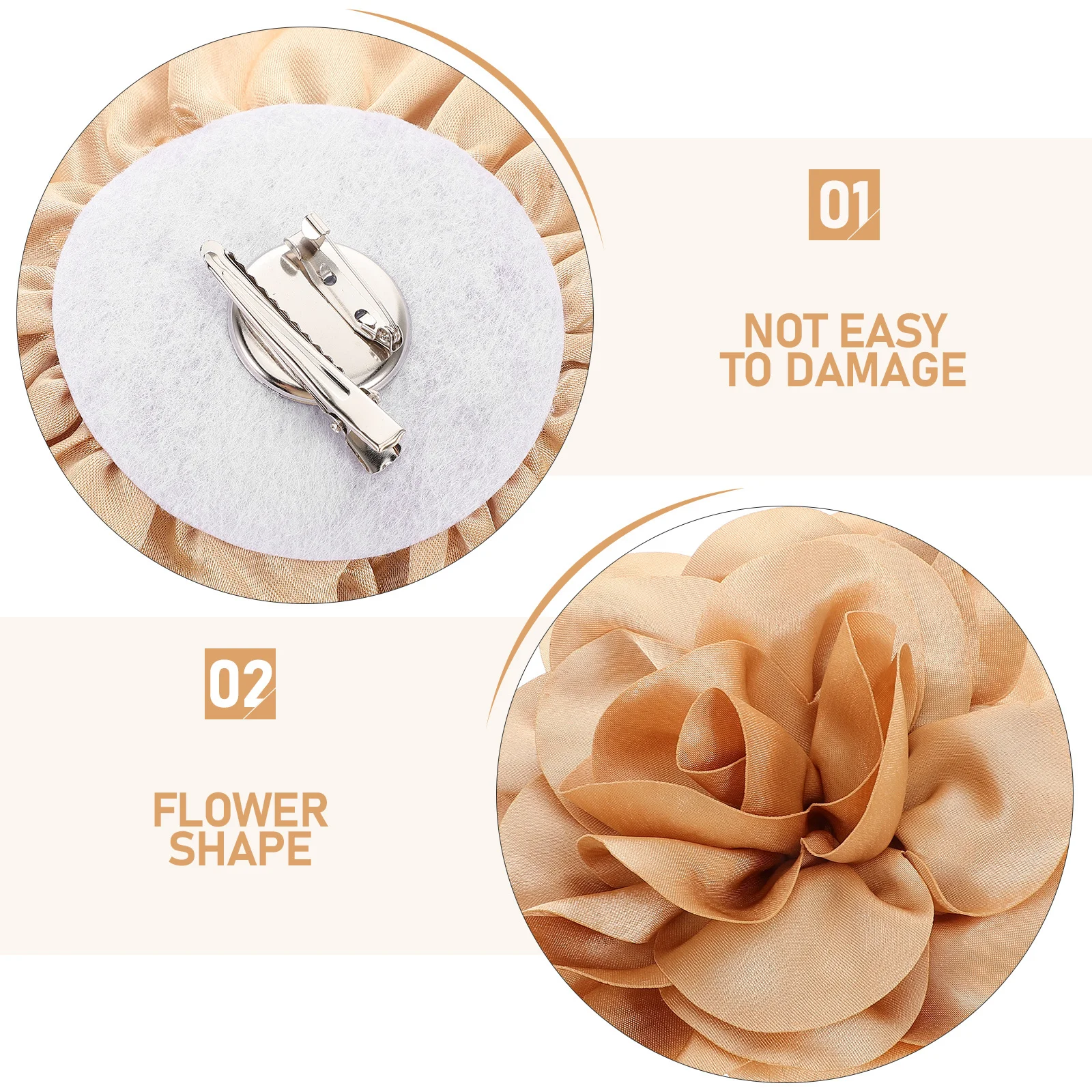 Broche de flor de tecido amarelo grande feito à mão, acessório floral elegante para vestidos femininos, banquete de casamento, roupas formais