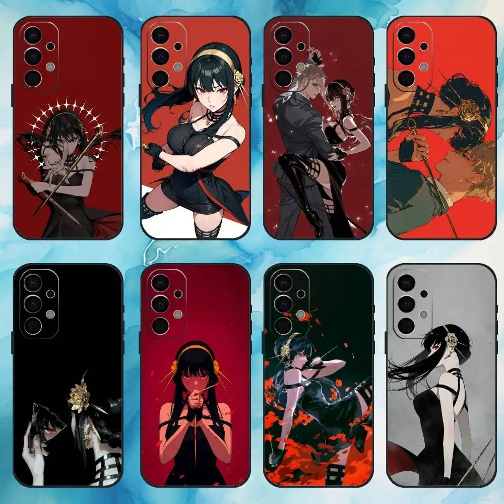 

Cool Y-Yor F-Forger Anime Phone Case For Samsung S25,S24,S21,S22,S23,S30,Ultra,S20,Plus,Fe,Lite,Note,10,9,5G Black Cover