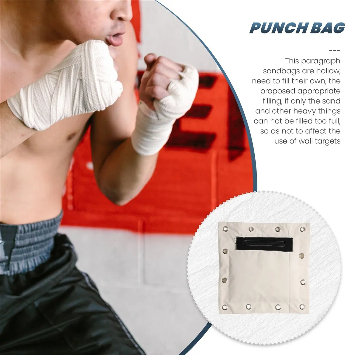 ABPF 38 x 38cm Heavy Duty Punch Bag Empty Sand Bag Martial Arts Wall Bag Kick Boxing Punch Bag
