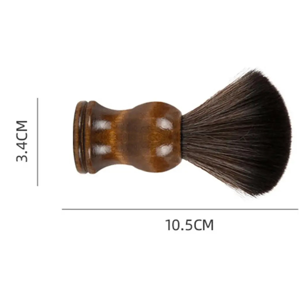 Brosse de rasage professionnelle avec manche en bois, pour barbe masculine