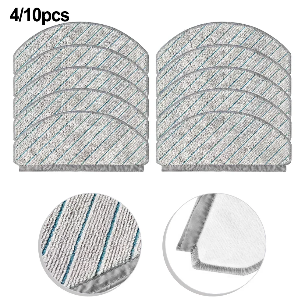 4/10pcs Mop ผ้าเปลี่ยนสําหรับ ECOVACS สําหรับ DEEBOT N20/N20 PLUS/N20 PRO PLUS เครื่องดูดฝุ่นอุปกรณ์เสริม ﻿