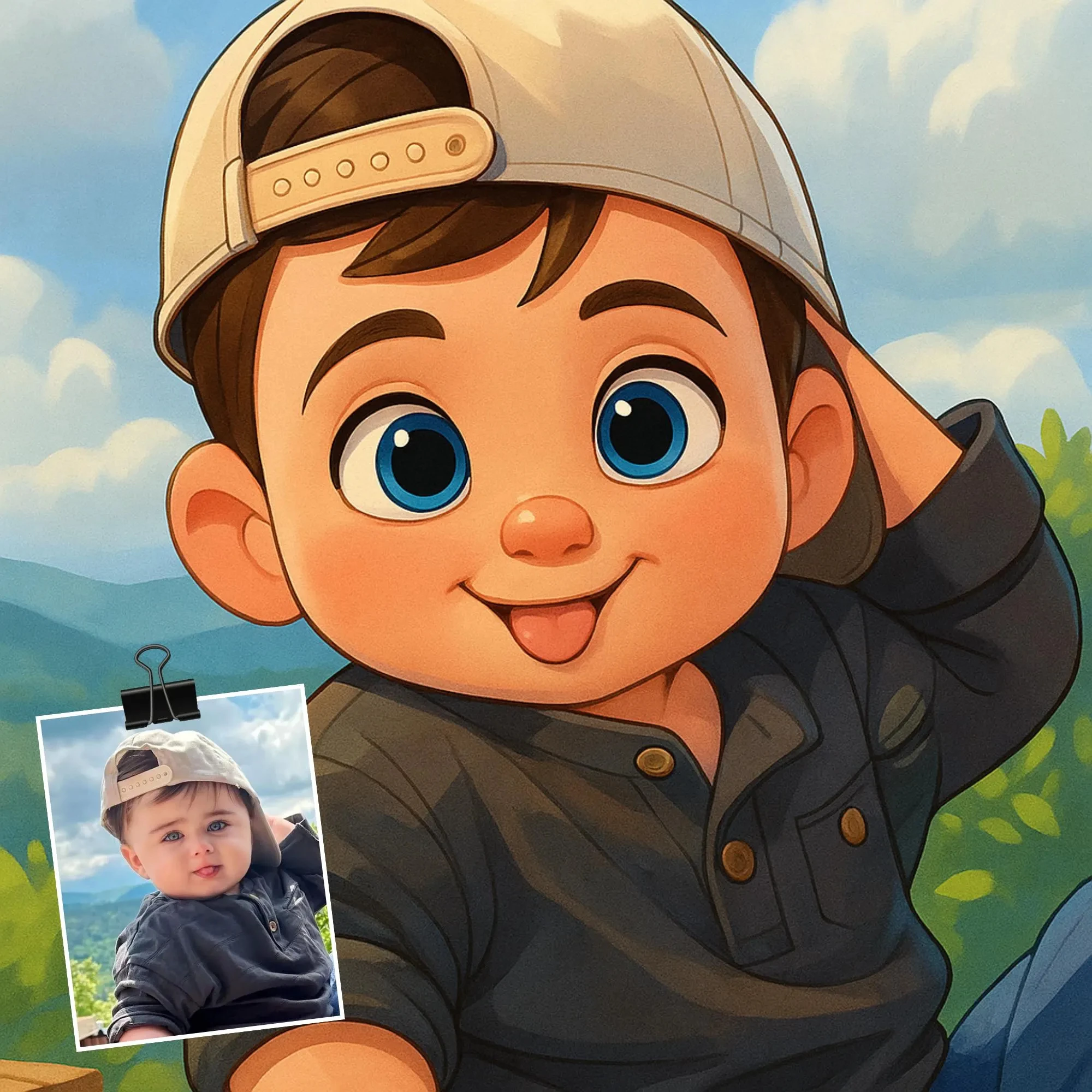 صورة مخصصة على طراز الحكاية الخيالية من صورة رسم كرتوني شخصي للأزواج والأطفال والحيوانات الأليفة والأسرة هدية ديكور المنزل #3