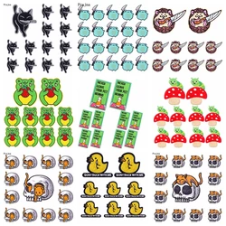 10PCS Cartoon Cat Embroidery Patch Animal Frog Embroidey Patch Sewing Iron On Patches For Clothing Sew  Decorate DIY Stickers