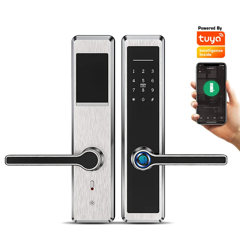 Tediton Good Quality Keyless Biometric Digital Tuya Fingerprint Smart Door Lock