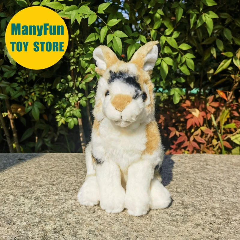 Realistic Rex Rabbit High Fidelity English Spot Plushie Lifelike Rex Rabbit Plush Toy Spotted Rabbit Stuffed Animal Doll Gift