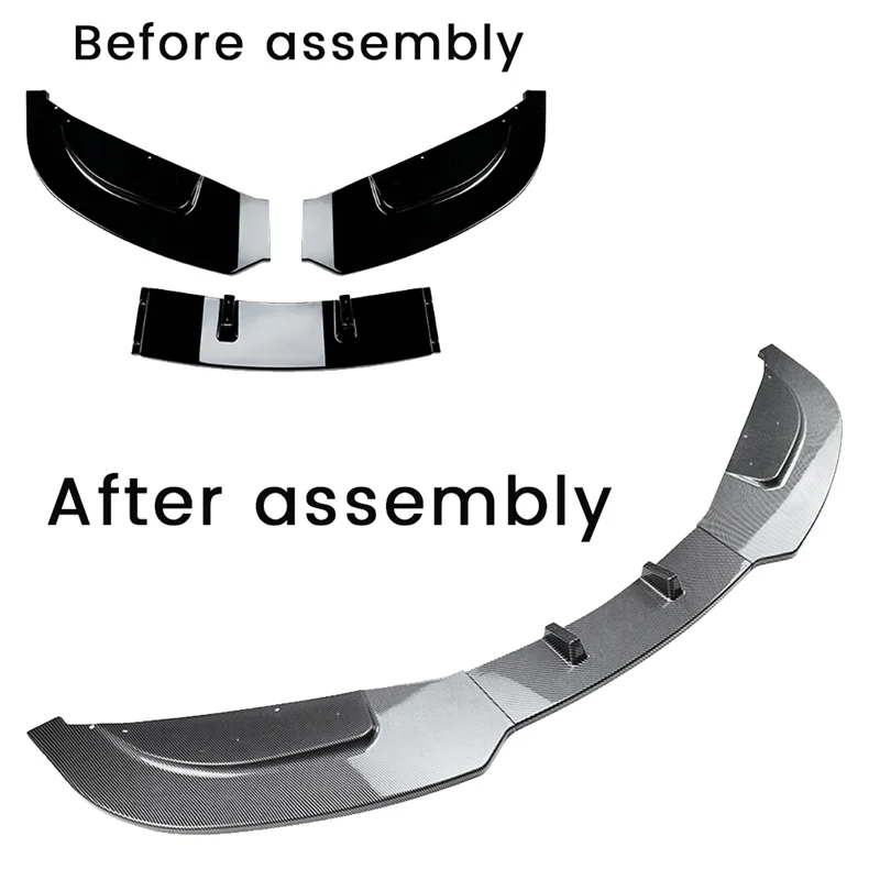 

VC-Innovative-Car Front Bumper Splitter Lip Diffuser Spoiler Cover Guard For BMW 3 Series E92 E93 2006-2013 Carbon Fiber Pattern