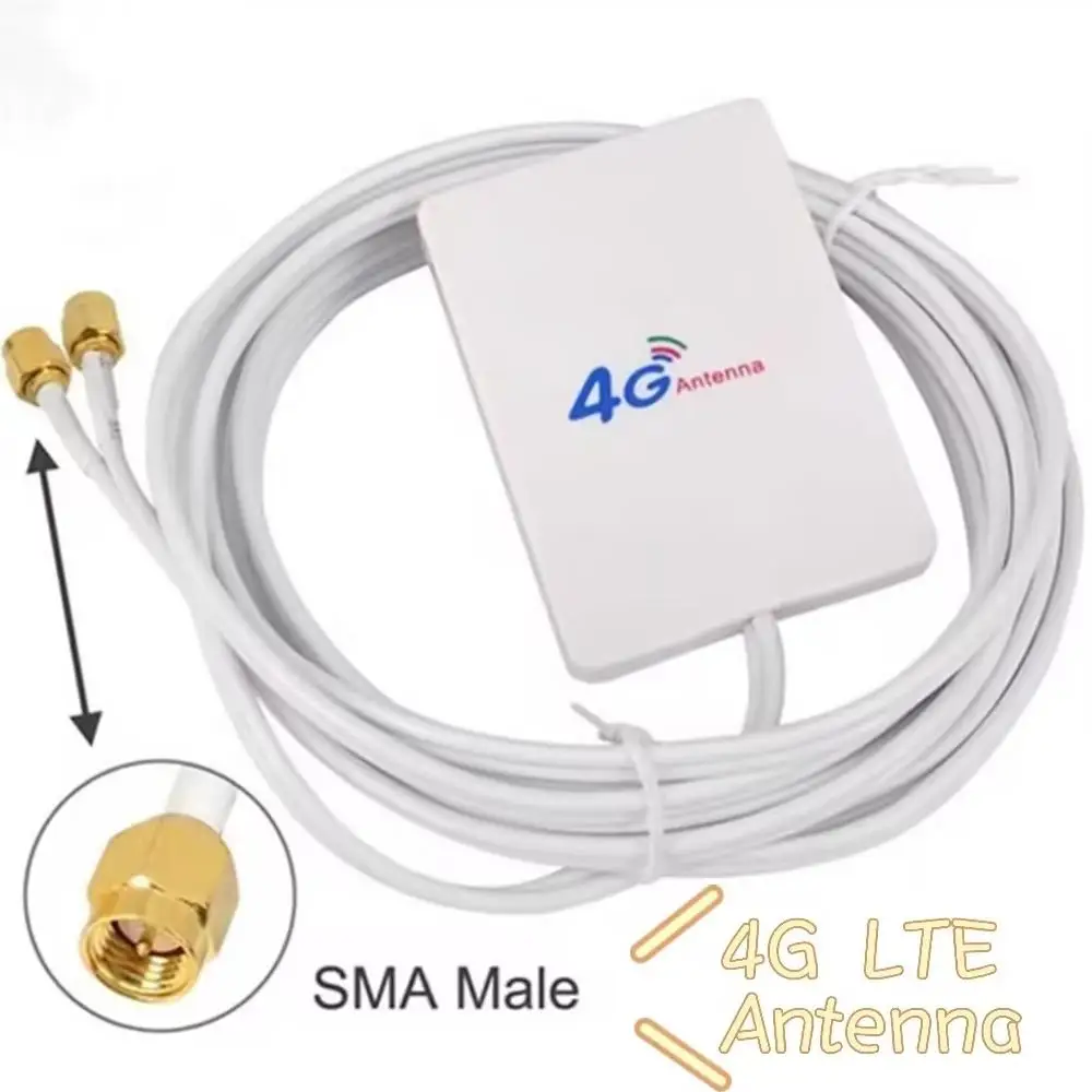 Lte Antenne 3G 4G Sma Connector 4G Lte Router Externe Antenne Voor Huawei 3G 4G Lte Router Modem 2M Kabel 700-2700Mhz