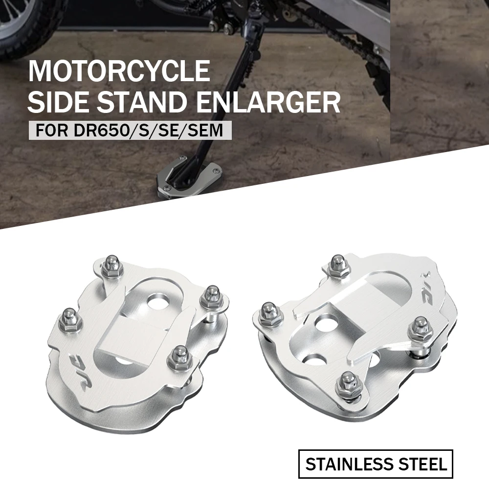 Motorcycle Side Stand Enlarge Kickstand Pad For Suzuki DR650 DR650SE DR650S DR650SEM 1996 -2021 2020 2019 2018 DR 650 S SE 650DR