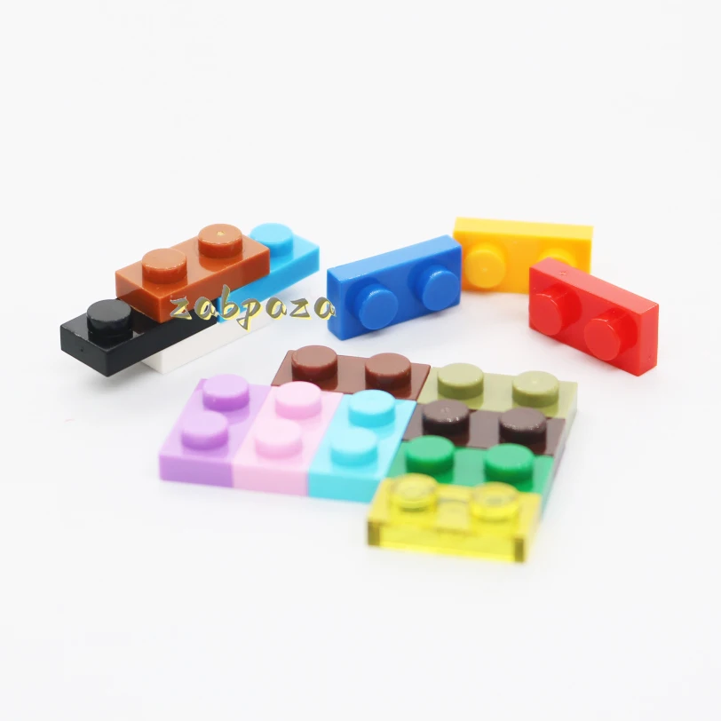 100PCS MOC 3023 Plate 1x2 Building Blocks Kit High-Tech Board Light Board Bricks Particle DIYIdea Toy Children Birthday Kid Gift