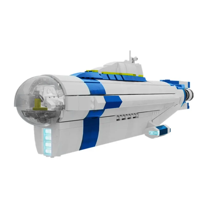 MOC Subnautica Auroras Building Blocks Model Subnauticass Odyssey Cyclops Submarine Bricks Deep Sea Exo Suit Zabawka dla dzieci Prezent