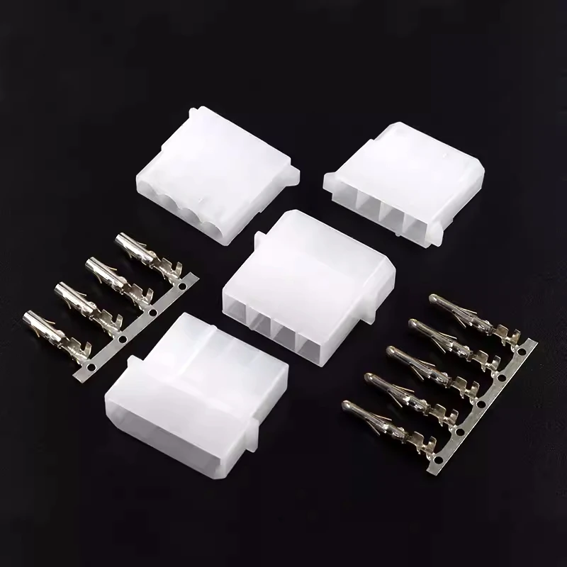 10 Set 5.08mm Connector Large 4 Pin Computer ATX IDE Power Connector Plug Male Female Housing + Male Female Terminal