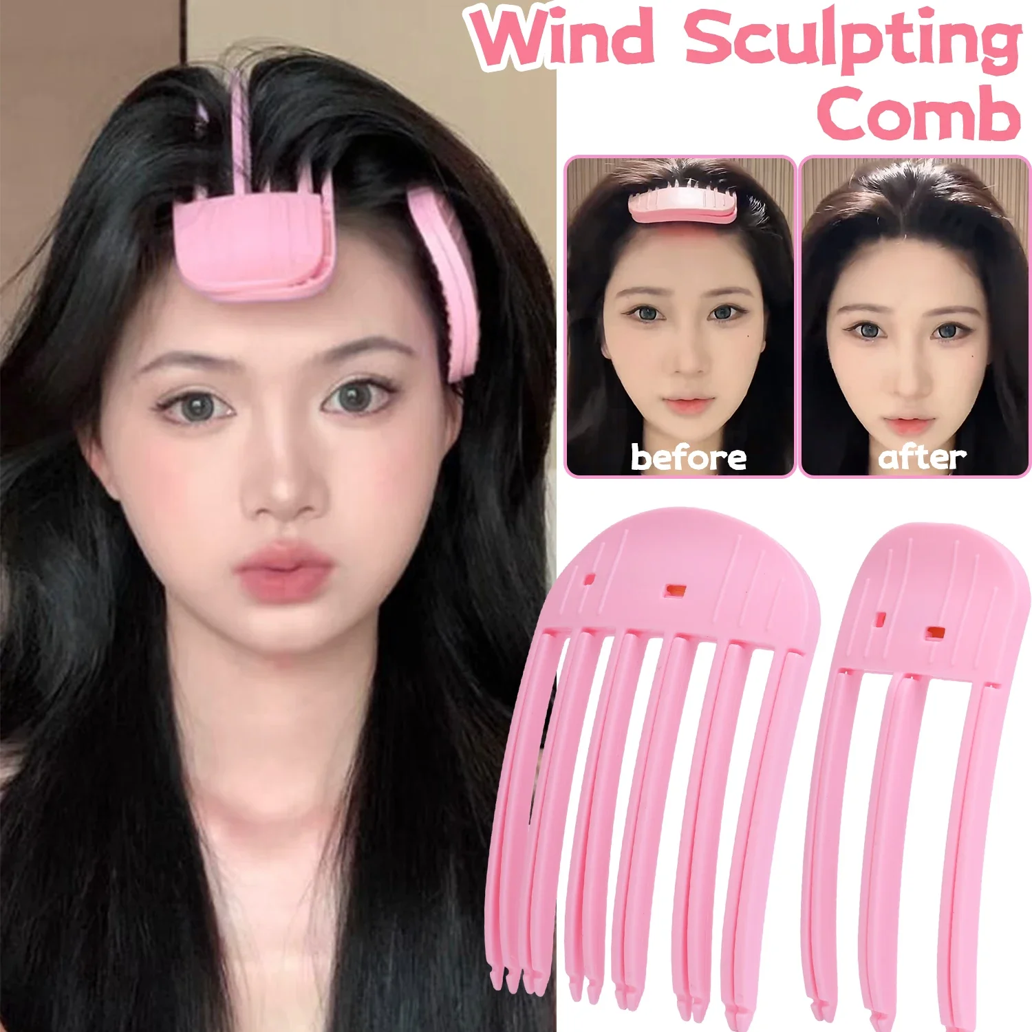 3/6Teeth Fluffy Hair Clips Comb Hairs Styling High Cranial Top Wind Plastic Comb Natural Seamless Volumizing Hairs Roots Tools