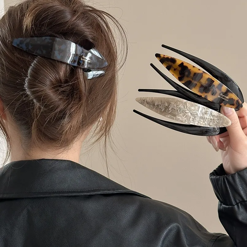 

Французский зажим для волос из ацетата в форме бабочки, сильная фиксация, заколка для волос для женщин, аксессуары в стиле ретро