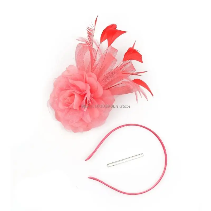 

Luxurious Headpiece Breathable Fascinator Hat With Headbands and Clip For Themed Event Weddings Costumes