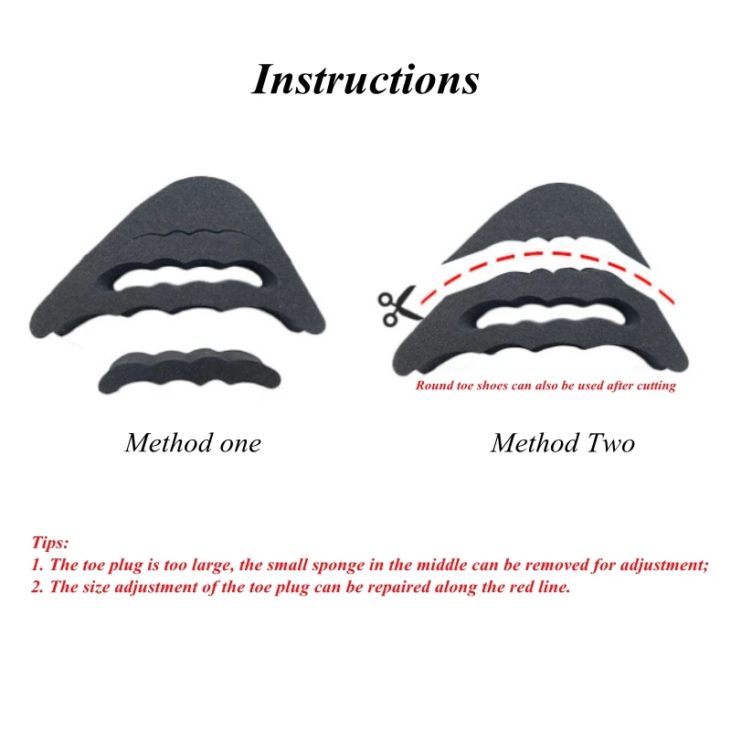 1Pair Women High Heel Toe Plug Insert Shoe Big Shoes Toe Front Filler Cushion Pain Relief Protector Adjustment Shoe Accessories image 3