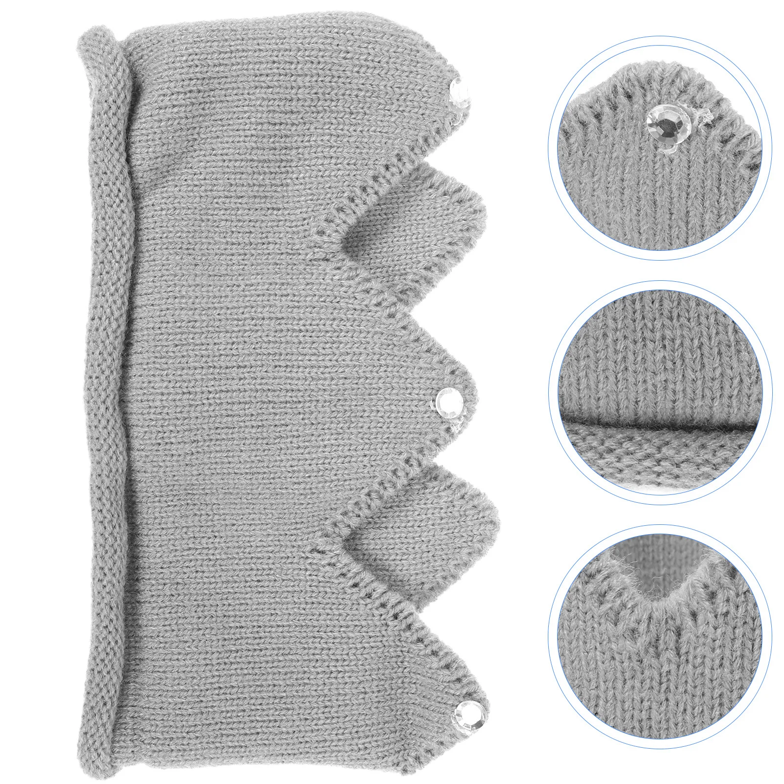 Cappello a corona per bambino Cappello a corona di compleanno lavorato a maglia per bambini Festa per bambini Materiali decorativi leggeri e sicuri Design elegante