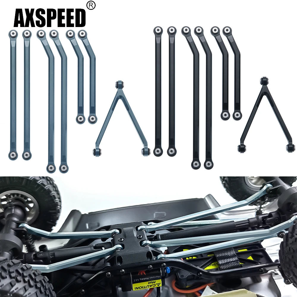 AXSPEED CNC Aluminiowe łączniki podwozia o wysokim prześwicie Zestaw do Axial SCX24 AXI00005 JEEP Gladiator 1/24 RC Crawler Car Truck Parts