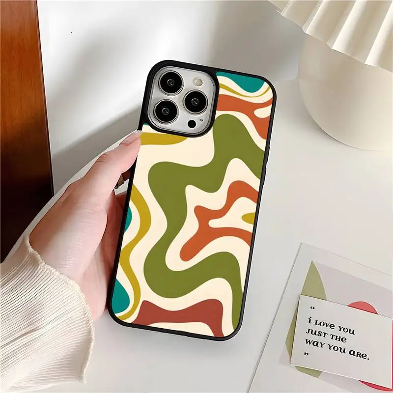 Liquid Swirl Abstract Pattern Phone Case For Samsung S7 S8 S9 S10 S20 S30 Edge Plus Note 5 7 8 9 10 20 Pro Silicone Trendy Shell