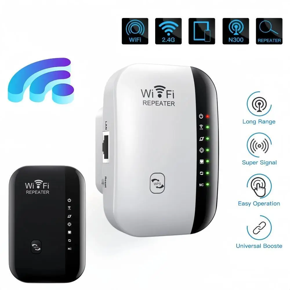 300Mbps WIFI Repeater Remote Wi-Fi Amplifier 802.11N WiFi Signal Booster Network Amplifier For Home/Office Wireless Repeater