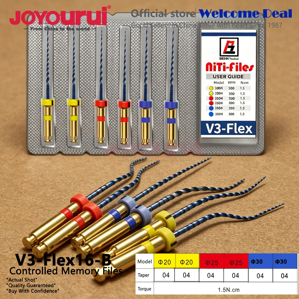 6Pcs Dental Niti Super Large Endo Blue 20# 25 30 Files Use 0.02 0.04 0.06 F1- F3 Gutta Percha Point Root Canal Obturation Drills
