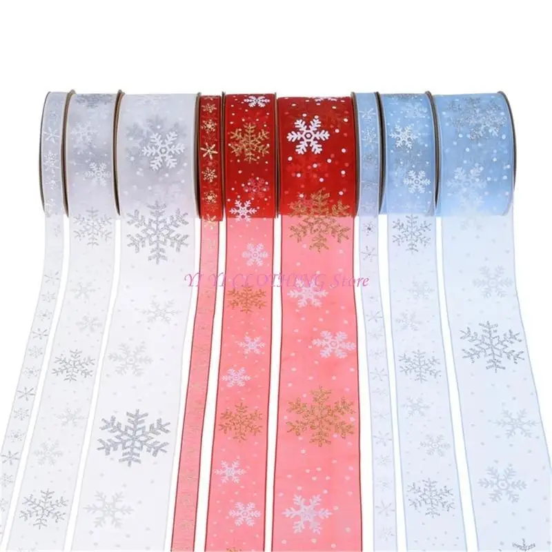 Christmas Tree Decoration Ribbons Lace Gift Packaging Decorative Ribbon for Crafting and Gift Packaging