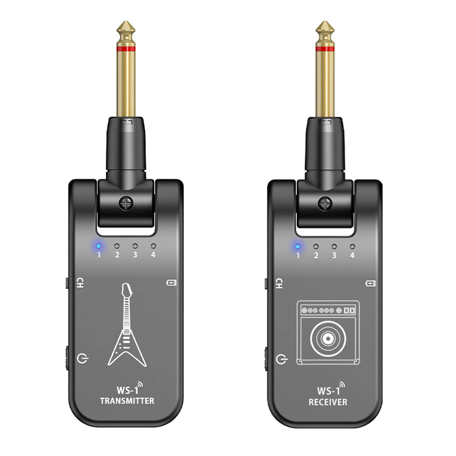 

Multi-Stage Wireless Kit Ws-1 2.4G 4-Channel Transmitter for Live Gigs/studio Recording/bass Practice