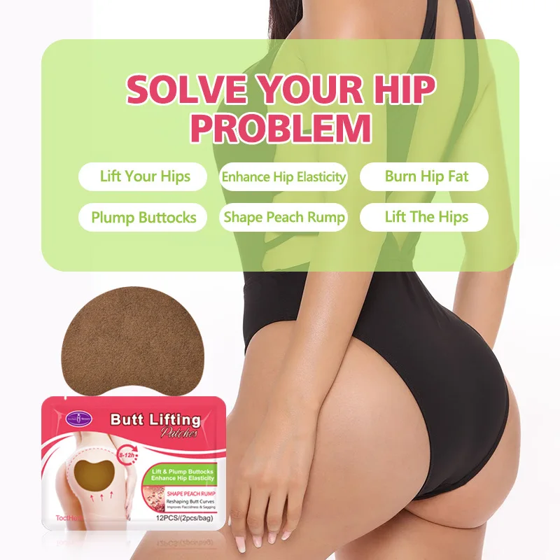 Natural Butt Beauty Stickers Firming Lifting Butt Growth Plump Up Enlarge Butt Massage Sexy Buttocks Skin Care 2pcs/Bag