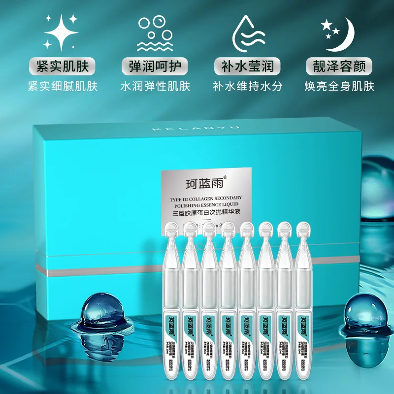 30/90 Pcs Collagen Remove Wrinkle Face Serum Korean Cross-linked HA Hyaluronic Acid Firming Anti Aging Nicotinamide Whitening