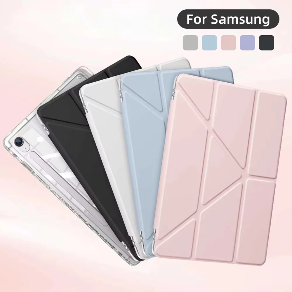 Für Samsung Galaxy Tab A11/A11+/S10 Lite/S11 Y-Form Faltbare Transparente Acryl-Hülle Anti-Biegungs-Tablet-Abdeckung Mit Stifthalter