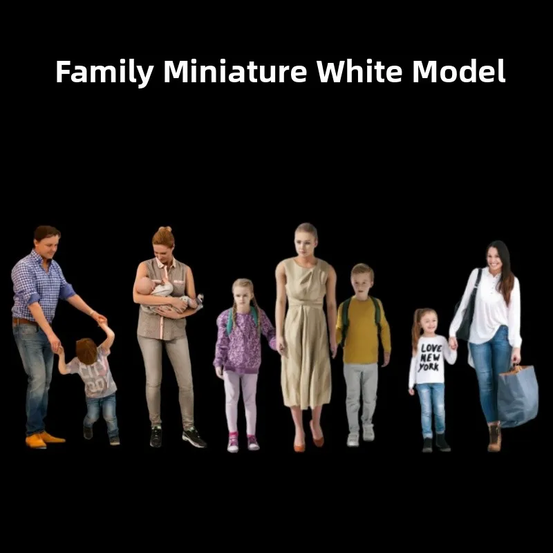 High Precision Family Multi-Character Sand Table Model Dolls with Kids Parent-Child Figures Miniature Micro Scale Figures