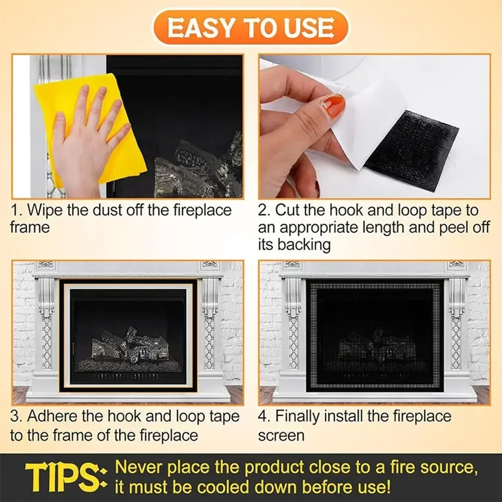 Childproofing Home Safety Fireplace Safety Net Scratch Resistant Dense Grid Design Long-lasting Quality Materials