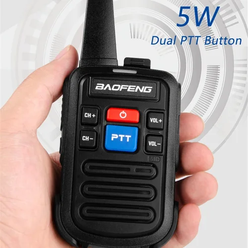 Imagen 2 del producto 2/4 Uds Baofeng BF-C50 Mini Walkie Talkie UHF 400-480mhz tipo C carga 16 canales para regalo de niños Radioaficionado portátil Comunicador
