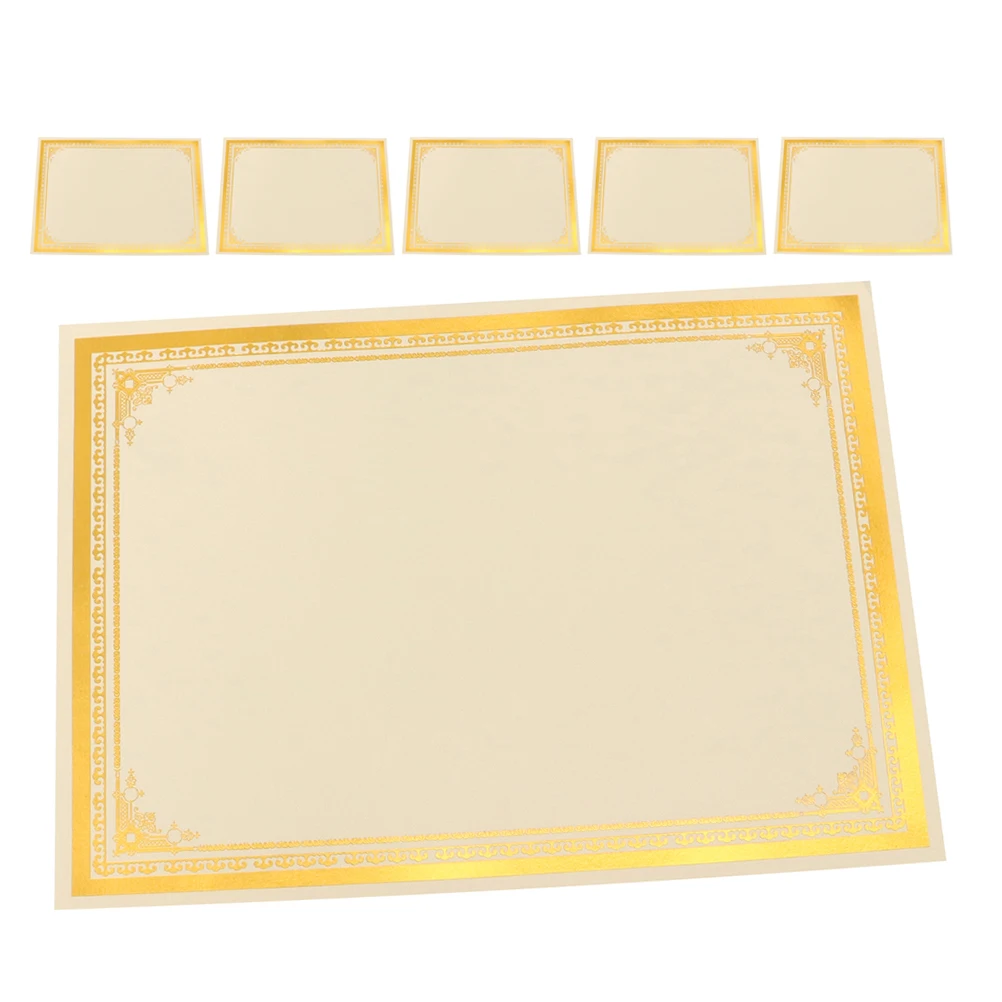 

6pcs Certificate Inner Page Blank Diploma Paper for Students Nurse Awards Graduation Corporate Honor Printer Friendly