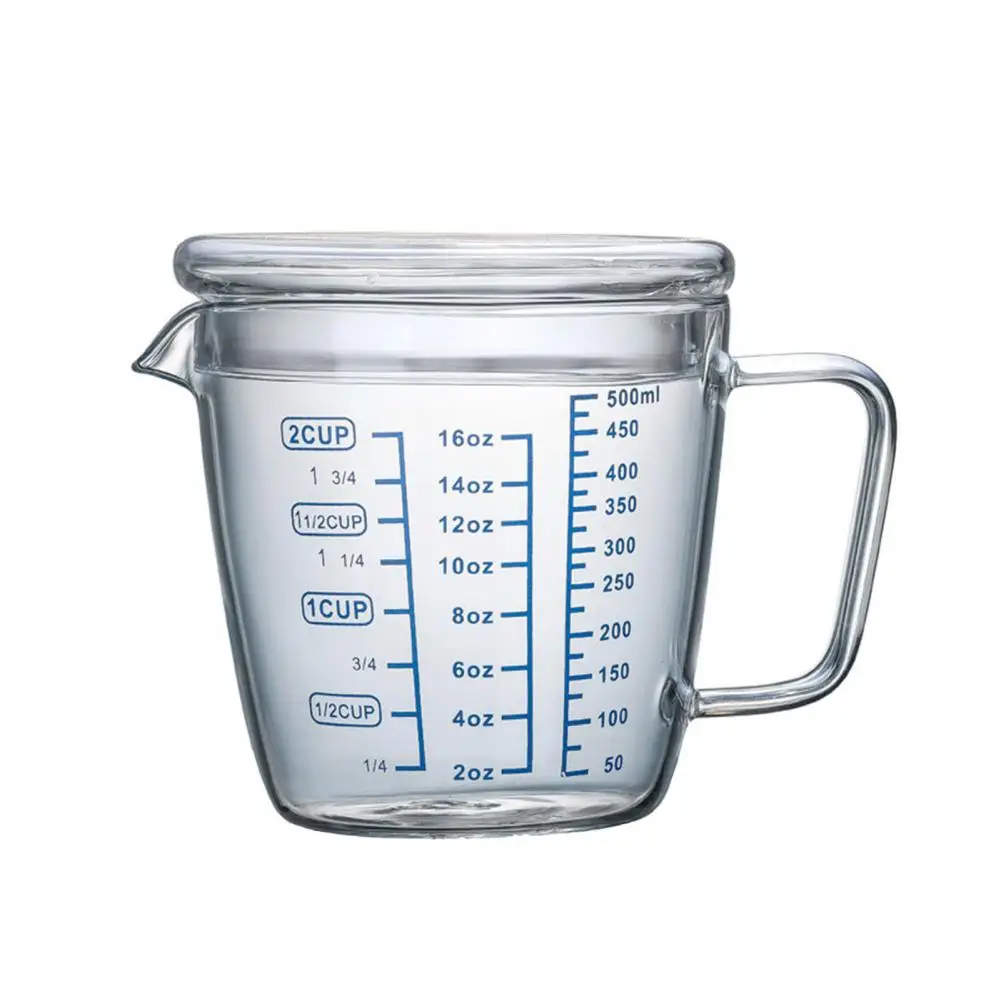 Useful Measuring Cup Broken-resistant Clear Scale Design Glass Graduated Juice Cup