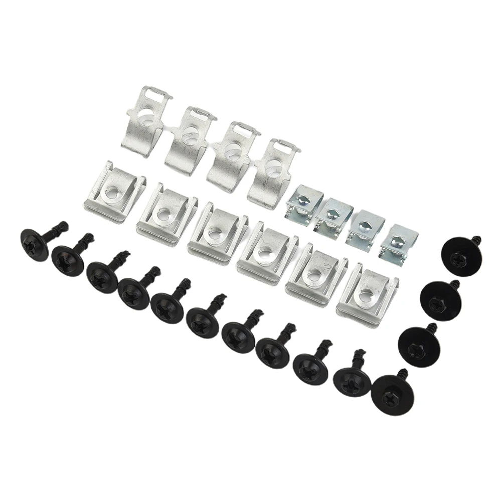 28pcs/set Car Clamps Engine Undertray Under Cover Clips Fitting Kit 5 Kinds Mix Accessories For Aud A4 B8 A5 8t