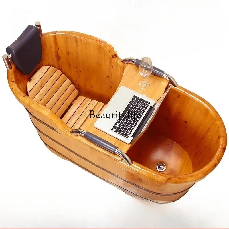 

z.yj39 Cypress thickened adult bath wooden basin bathtub household whole body