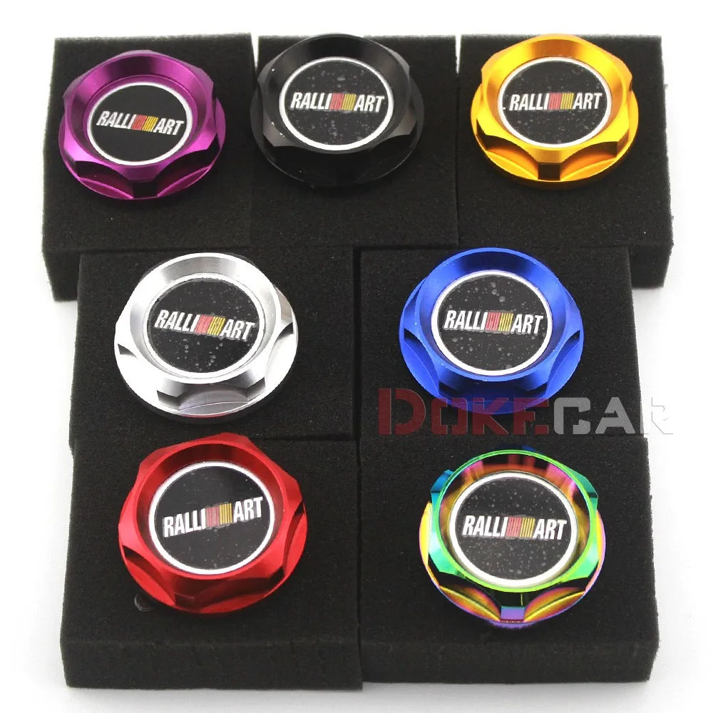 Ralliart Aluminum Engine Oil Cap Tank Cover Neo Chrome For Mitsubishi