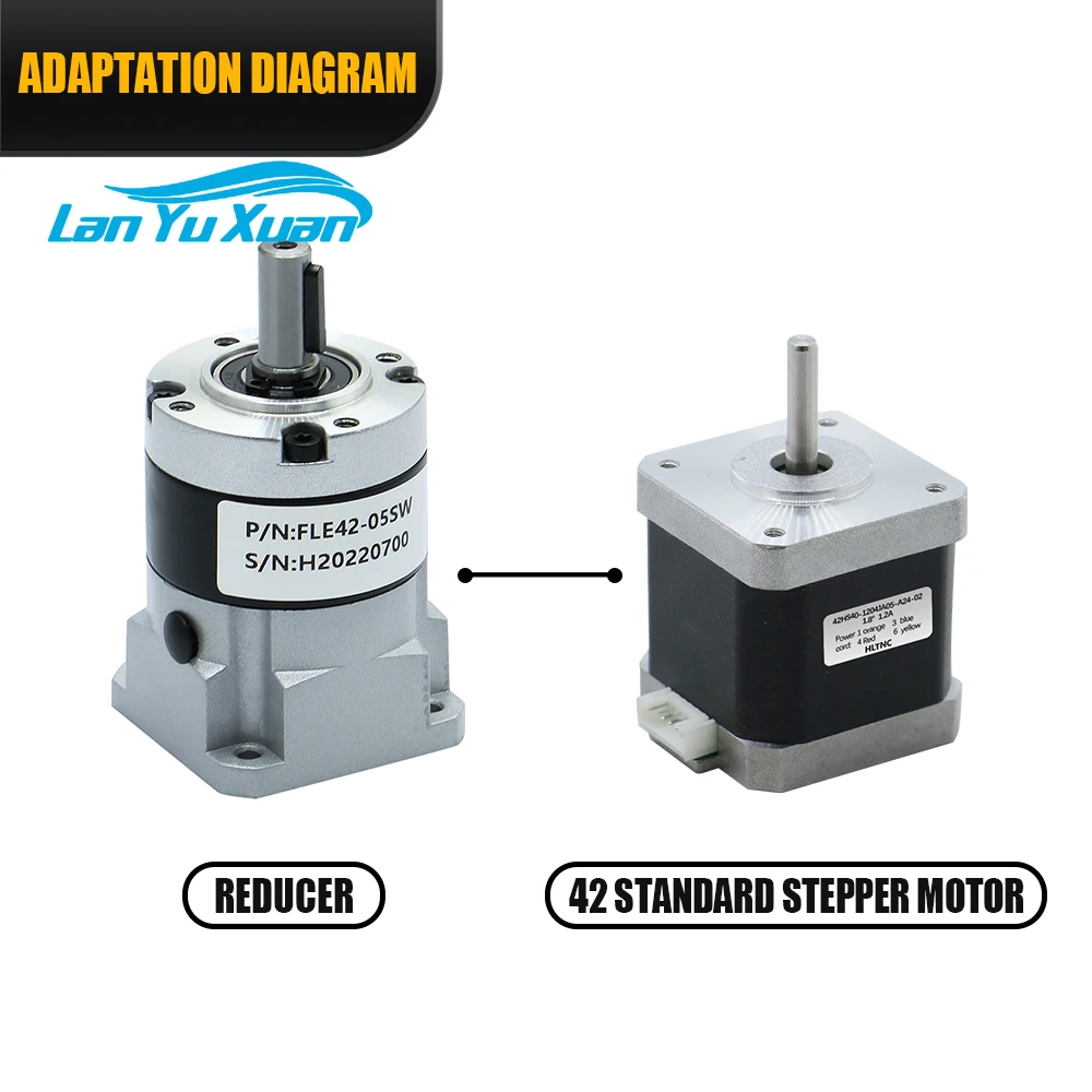 FLE42-SW عالية الدقة صندوق التروس الكوكبي المخفض صالح Nema17 42 5 مللي متر محرك متدرج نسبة 4:1 5:1 10:1 20:1 50:1 ل CNC #3