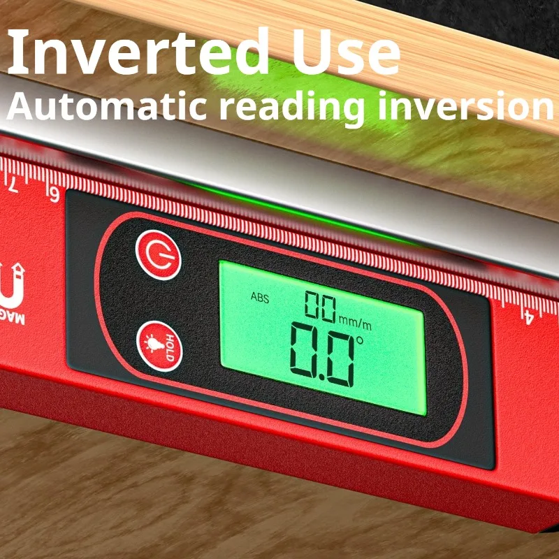 High Precision Digital Spirit Level Strong Magnetic Aluminum Alloy Level Ruler LCD Display Anti-Fall Home Renovation Level Tool