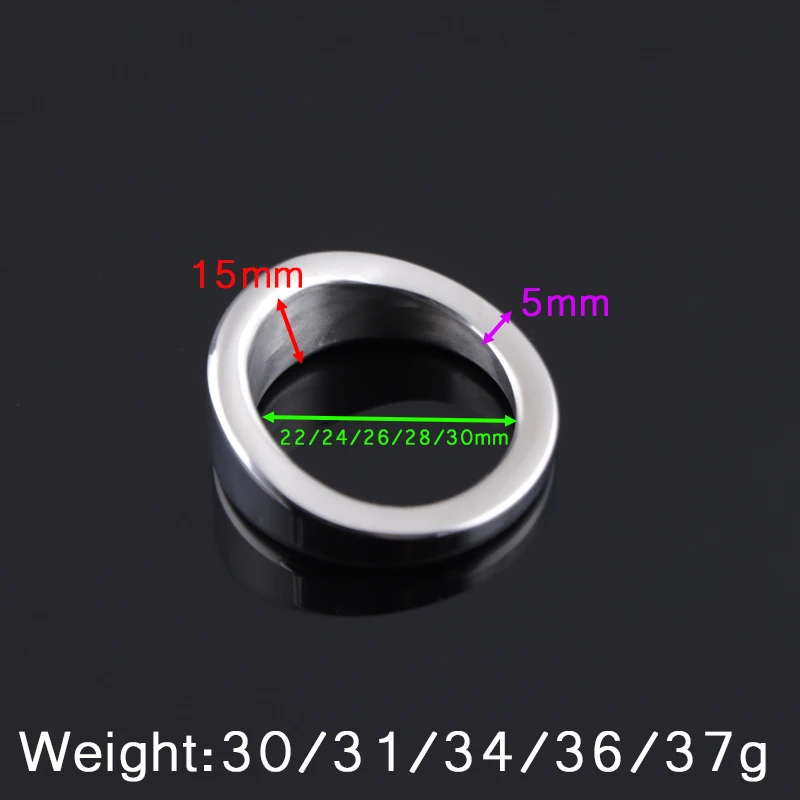 5 Sizes Stainless Smooth Steel Mencock Prevention Penis Glans Phimosis Rings Adult Supplies Intimate Sex Toys For Men Foreskin