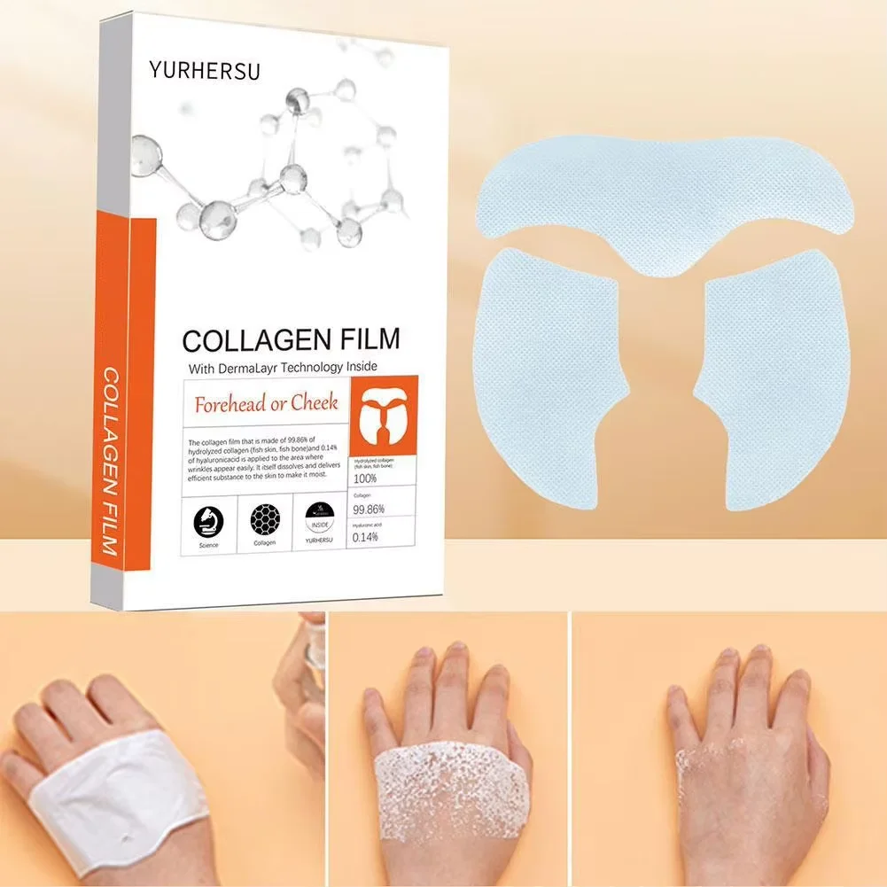 Collageen Eiwit Patche Instant Rimpel Remover Serum Set Lifting Verstevigende Oplosbare Absorbeerbare Gezicht Filler Anti-aging Huidverzorging