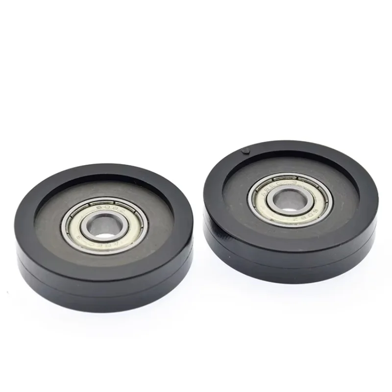 6Pcs 8x44x11mm rubber coated 608 bearing pulley TPU hard rubber polyurethane coated roller guide roller silent conveyor belt view 3