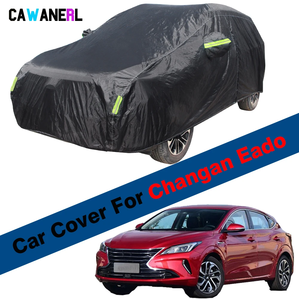 Full Car Cover Auto Outdoor Summer Anti-UV Sun Shade Winter Rain Snow Prevent Cover Windproof For Changan Alsvin V3 V5