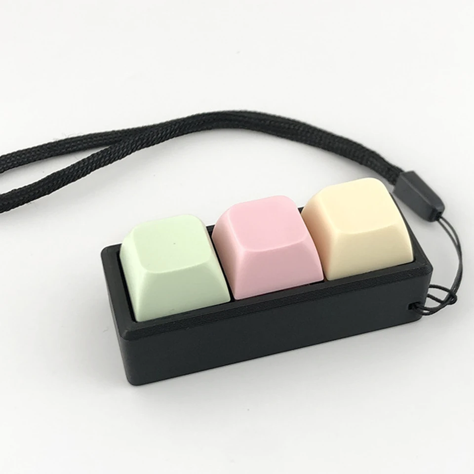 ZAKOL Relaxing 2/3/4 Keys Finger Keyboard Key Button Stress Relief Decompression Toy Pass The Time Keycap Clicker Toy Adult