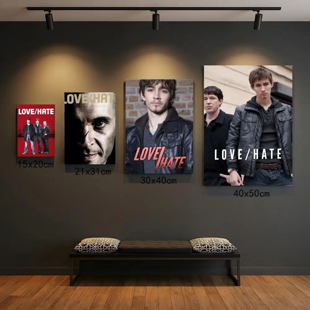 tv series L-Love Hate-E Poster Peel and Stick Wall Art for Cafe Office Bar and Home Decoration