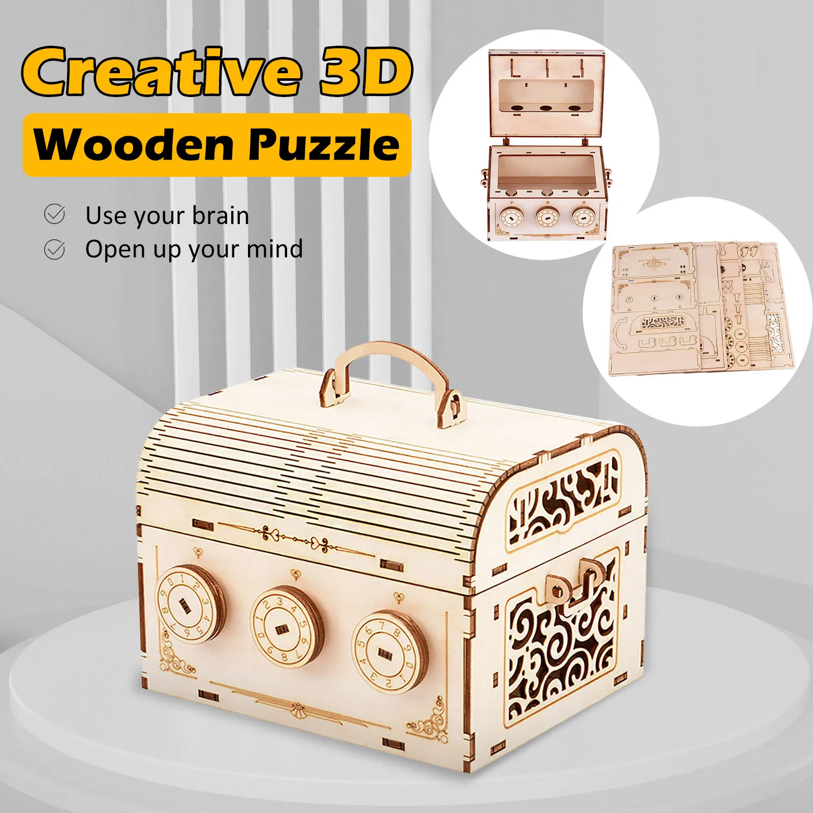 

Games Baby 4 Months Adult Puzzle for Creative Box 3D Game DIY Toy Assembly Password Child Wooden Novelty funny toy