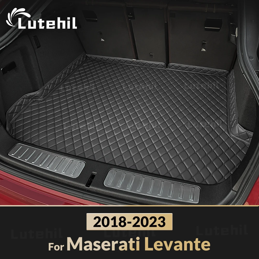 

Lutehil High Edge Car trunk mat for Maserati Levante 2018 2019 2020 2021 2022 2023 Car Trunk Mat Tail Boot