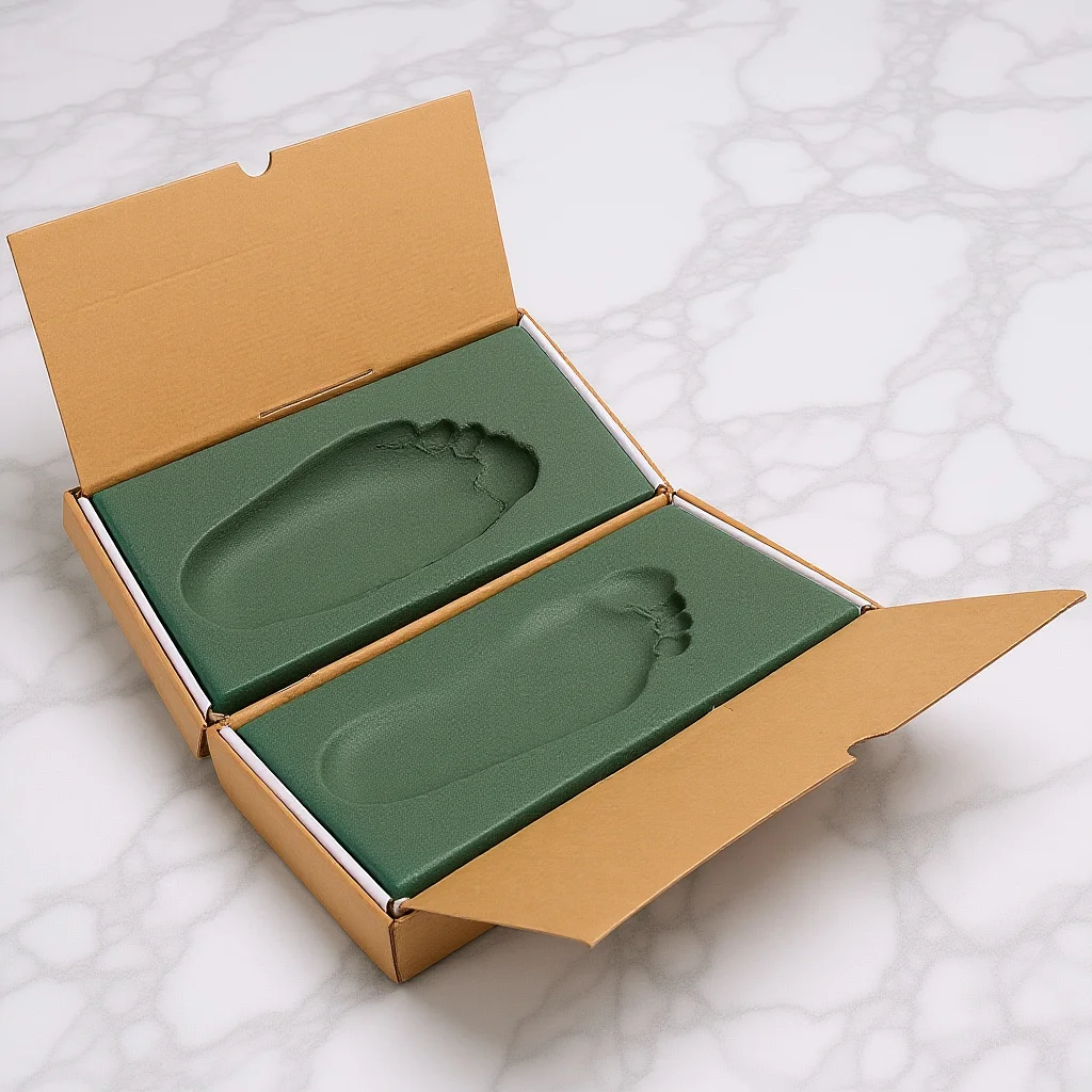 

Foot Impression Foam Box Footprint Casting Kit for DIY Foot Orthotic Insoles Comfortable Breathable Footprint Casting Mold